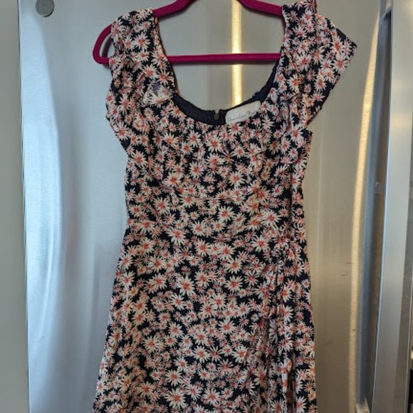 Nordstrom Size XS Blue Floral Mini Dress - Picture 1 of 3